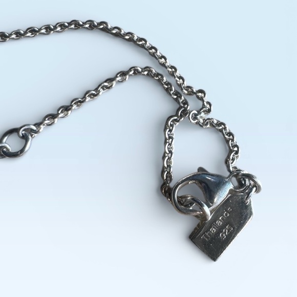 Coach Sterling Silver 925 Triple Pendant Necklace - Picture 5 of 6